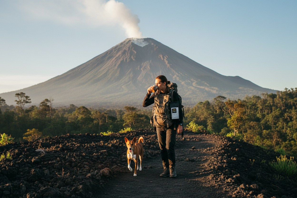 Earth & Ember Roast Volcano Walk with Dog