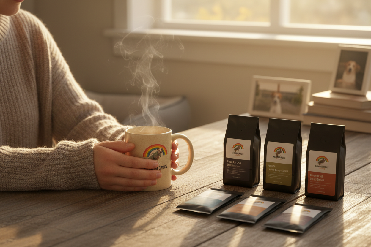 Rainbow Bridge Coffee — Sample Pack Lifestyle