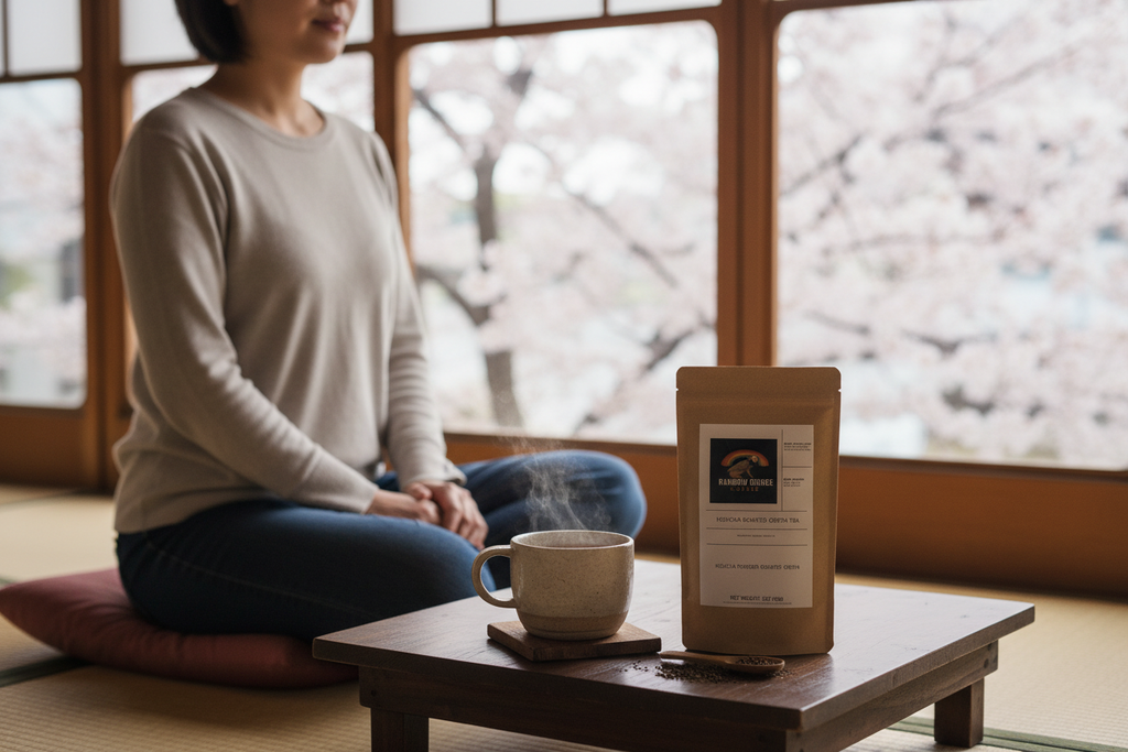 Toasted Tranquility Hojicha Japanese Setting