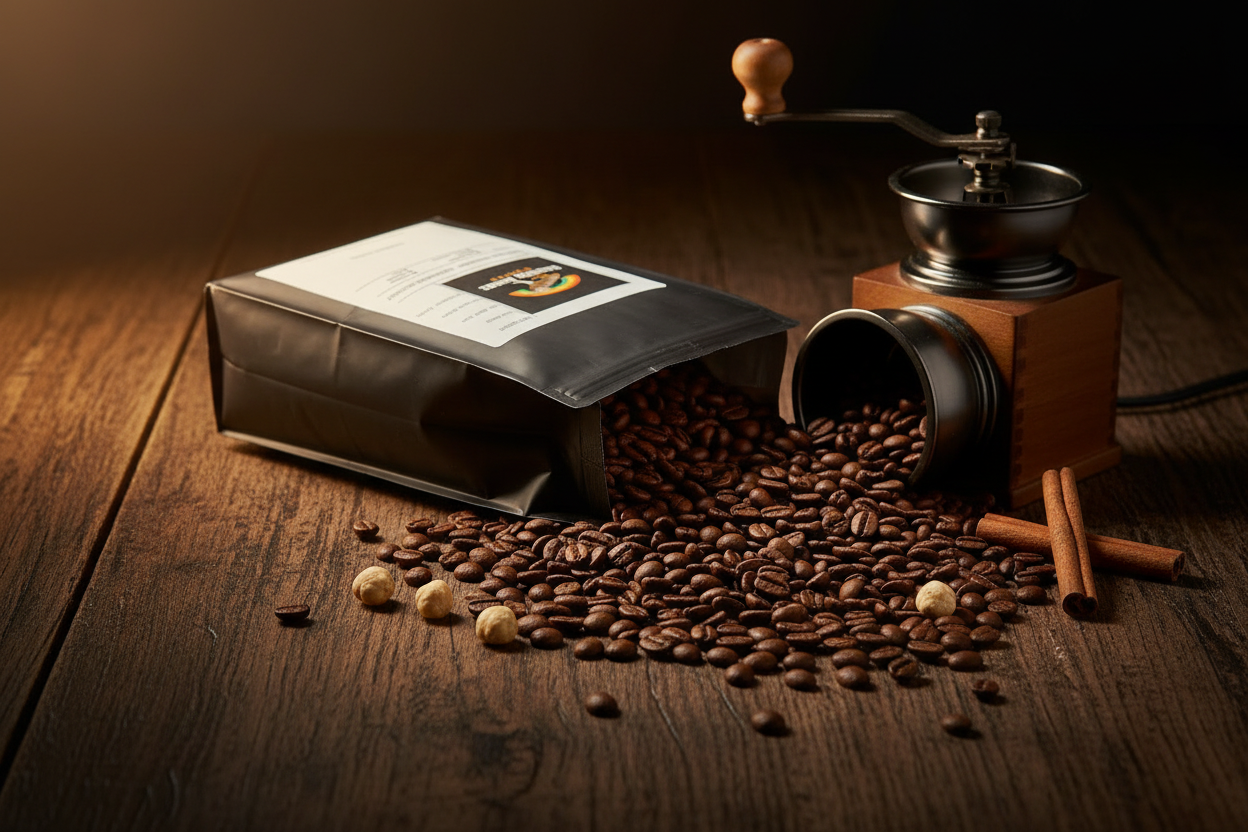 Warm Hug Hazelnut Whole Bean Lifestyle